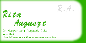 rita auguszt business card